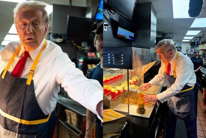 Trump works at McDonald’s in final days of campaign