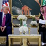 Trump lands Saudi Arabia to launch Middle East investment tour